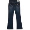 True Religion Girls Fashion Jeans – Premium Designer Denim Pants for Kids, Wide Leg, Cargo, Flare (Sizes 7-14)(Dark Blue Flare)