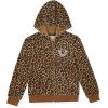 True Religion Girls Hoodie and Sweatpant Set Velour Jogger Sets for Girl Fashion Clothing(Leopard)