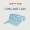 True Religion Hat, Cotton Denim Sun Visor Cap with Horseshoe Logo(Light Blue)