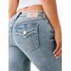 True Religion Jeans Women’s Denim Joey Mid Rise Flare Flap Single Needle Stitching Pant(Peak Spot)