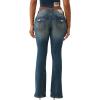 True Religion Joey Low Rise Flare Women’s Jeans | Vintage Denim with Flap Pockets & Iconic Stitching