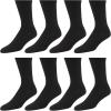 True Religion Mens 8 Pairs Crew Socks for Men Premium Athletic Men’s Socks, Shoe Size 8-12(8 Pairs: Black)