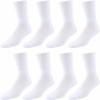 True Religion Mens 8 Pairs Crew Socks for Men Premium Athletic Men’s Socks, Shoe Size 8-12(8 Pairs: White)