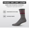 True Religion Mens 8 Pairs Crew Socks for Men Premium Athletic Men’s Socks, Shoe Size 8-12(White/Grey)