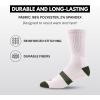 True Religion Mens 8 Pairs Crew Socks for Men Premium Athletic Men’s Socks, Shoe Size 8-12(White/Grey Multi)