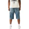 True Religion Men’s Big T Vinny Cargo Denim Short – Blue Legend Medium Wash(Blue Legend Medium Wash)
