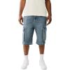 True Religion Men’s Big T Vinny Cargo Denim Short – Blue Legend Medium Wash(Blue Legend Medium Wash)