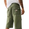 True Religion Men’s Big T Vinny Cargo Short | Slim Fit with Flap Pockets(Kalamata)