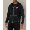 True Religion Men’s Big T Zip Up Hoodie(Jet Black)