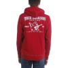 True Religion Men’s Buddha Logo Zip Hoodie Sweatshirt(Ruby Red)