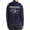 True Religion Men’s Buddha Logo Zip Hoodie Sweatshirt(True Navy)