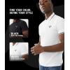 True Religion Men’s Crafted with Pride Polo Shirt – Polo Shirts for Men, Mens Polo Shirts Short Sleeve(White With Black Piping)