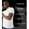 True Religion Men’s Crafted with Pride Polo Shirt – Polo Shirts for Men, Mens Polo Shirts Short Sleeve(White With Black Piping)