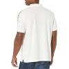 True Religion Mens Damask Short Sleeve Polo(Winter White)