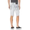 True Religion Men’s Geno Big T Slim Fit Short with Back Flap Pocket(Light Anchor Worn)