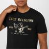 True Religion Men’s Graphic T-Shirt – Short Sleeve Metallic Buddha Tee, Mens T Shirt(Black)