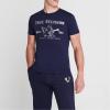 True Religion Men’s Graphic T-Shirt – Short Sleeve Metallic Buddha Tee, Mens T Shirt(Navy)