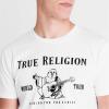 True Religion Men’s Graphic T-Shirt – Short Sleeve Metallic Buddha Tee, Mens T Shirt(Optic White)