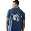 True Religion Men’s JV7 Tipped Polo – Short Sleeve Cut & Sew Knit Polo Shirt with Contrast Trim & Logo(Matte Navy)