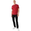 True Religion Men’s JV7 Tipped Polo – Short Sleeve Cut & Sew Knit Polo Shirt with Contrast Trim & Logo(Red Dahlia)