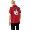 True Religion Men’s JV7 Tipped Polo – Short Sleeve Cut & Sew Knit Polo Shirt with Contrast Trim & Logo(Red Dahlia)