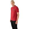 True Religion Men’s JV7 Tipped Polo – Short Sleeve Cut & Sew Knit Polo Shirt with Contrast Trim & Logo(Red Dahlia)