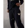 True Religion Men’s Metallic Horseshoe Jogger(Black)