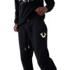 True Religion Men’s Metallic Horseshoe Jogger(Black)