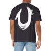 True Religion Men’s Relaxed Nu Brush Tee(Jet Black)