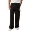 True Religion Men’s Rib Stitch Dept Baggy Sweatpants – Comfortable & Warm Jogger Pants with Soft Fit(Jet Black)