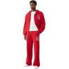 True Religion Men’s Rib Stitch Dept Baggy Sweatpants – Comfortable & Warm Jogger Pants with Soft Fit(Trv Red)
