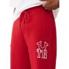 True Religion Men’s Rib Stitch Dept Baggy Sweatpants – Comfortable & Warm Jogger Pants with Soft Fit(Trv Red)