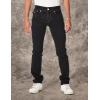 True Religion Men’s Ricky Big T Straight Leg Jean with Back Flap Pockets(Body Rinse Black)