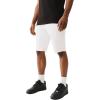 True Religion Men’s Ricky Sn Flap Short Fray Hem with Fray Hem | Premium Denim Shorts(Optic White)
