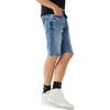 True Religion Men’s Ricky Straight Leg Raw Hem Denim Short(Medium Retro Faded)