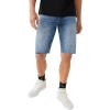 True Religion Men’s Ricky Straight Leg Raw Hem Denim Short(Medium Retro Faded)