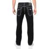 True Religion Men’s Ricky Super T Flap 1/2″(Black Rinse)