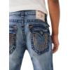 True Religion Men’s Rocco Super T 1/2″ Flap with 32″ Inseam(Calico Medium Wash)