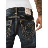 True Religion Men’s Rocco Super T Flap 1/2″ 32″ Inseam(Chanson Blue Blk Wash)