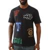 True Religion Men’s SS Embroidery Uni Logo Tee Jet – 100% Cotton Graphic T-Shirt with Crew Neck & Iconic Streetwear Style(Jet Black)