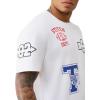 True Religion Men’s SS Embroidery Uni Logo Tee Jet – 100% Cotton Graphic T-Shirt with Crew Neck & Iconic Streetwear Style(Optic White)