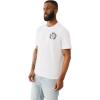True Religion Men’s Short Sleeve Buddha Face Tee – Casual Graphic T-Shirt(Optic White)