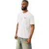 True Religion Men’s Short Sleeve Graffiti Puff Tee – Casual Graphic Crew Neck T-Shirt(Optic White)