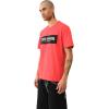 True Religion Men’s Short Sleeve Mesh Box Logo Tee – Casual Crew Neck T-Shirt(Flame Scarlet)