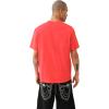 True Religion Men’s Short Sleeve Mesh Box Logo Tee – Casual Crew Neck T-Shirt(Flame Scarlet)