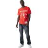 True Religion Men’s Short Sleeve SRS Graphic Tee – Casual Crew Neck T-Shirt(Flame Scarlet)