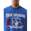True Religion Men’s Short Sleeve True Vintage No.1 Tee – Casual Graphic Crew Neck T-Shirt(Mazarine Blue)