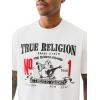 True Religion Men’s Short Sleeve True Vintage No.1 Tee – Casual Graphic Crew Neck T-Shirt(Optic White)