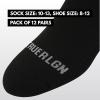 True Religion Mens Socks 6 & 12 Pairs No Show Socks for Men Premium Athletic Shoe Size 8-12(12 Pairs: Black)