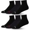 True Religion Mens Socks Ankle Socks for Men 6 & 12 Pairs Quarter Premium Athletic Shoe Size 8-12(6 Pairs: Black)